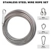 LAKNUAL 3/8" Stainless Steel Wire Rope, 304 Stainless Steel Cable