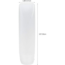 5 Pcs Transparent 1 oz Travel Bottles Empty Refillable Toothpaste Tubes Containers Small Mini Squeeze Dispensers, Refillable Containers Pump Dispensers Refillable Cosmetic (10 * 2.7cm)