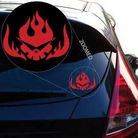 Yoonek Graphics Gurren Lagann Decal Sticker for Car Window, Laptop, Motorcycle, Walls, Mirror and More. SKU: 480 (6" x 7.8", Red)