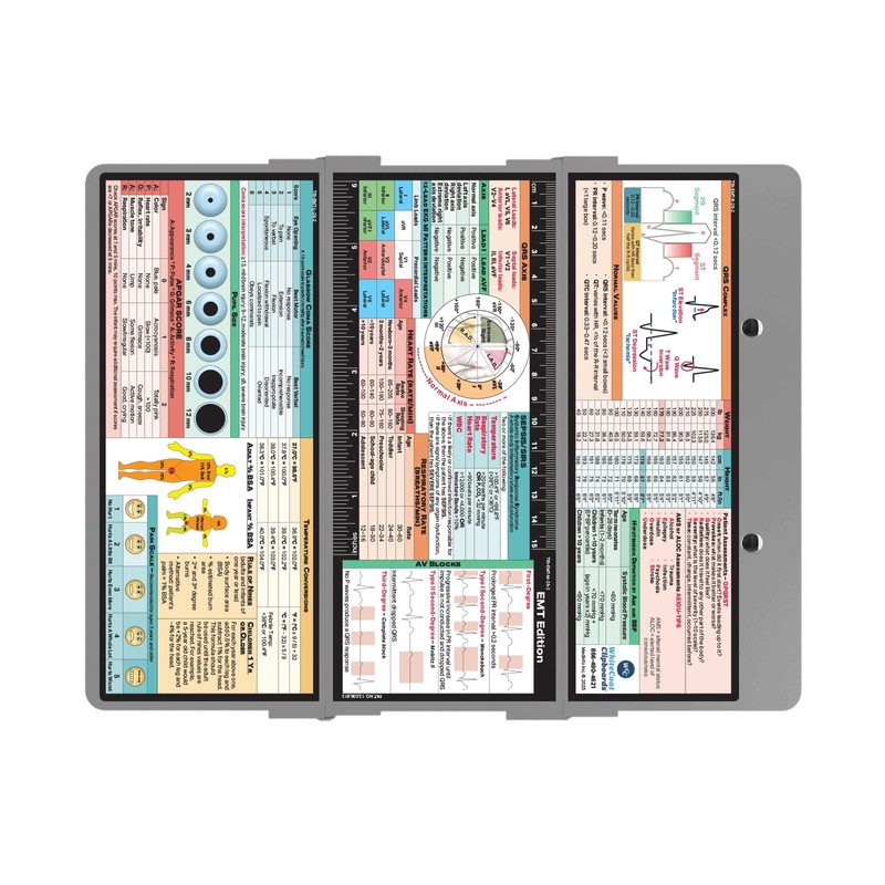 Whitecoat Clipboard® Trifold - EMT Edition (Silver, Trifold)