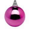 Shiny, pink plastic Christmas bauble, 20 cm diameter, per piece