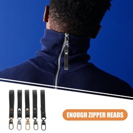 Healvian Zipper Repair Kit 5 Pack Zipper Slider Replacement Detachable Universal Pull Tab for Coats Jackets Backpacks Luggage Bags Easy Install