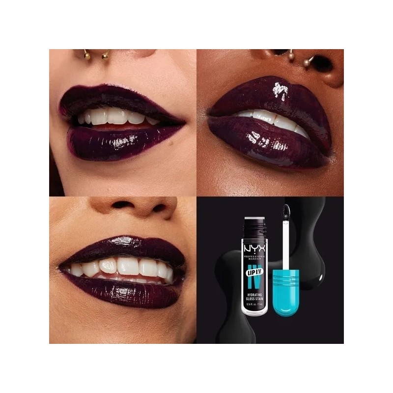 NYX PMU Lip IV, Gloss Serum Hidratante efecto tinta 5
