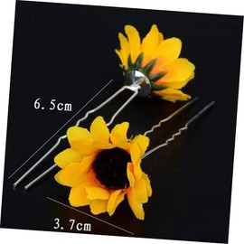 Baluue 2set Sunflower Hair Clip Accessories for Women Adorable Flower Hairpin for Casual Parties Weddings and Fashionable Design for Ladies and Girls