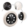 Rumyve 2 Pcs Shopping Cart Replacement Wheels,Black and White Wheels