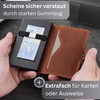 Wolkenstein Leather Card Case with Coin Compartment Men's Credit Card