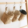 Besylo Cotton Linen Storage Bag, 3 Pieces Cotton Linen Hamper,