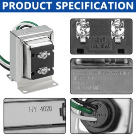 Funmit Doorbell Transformer 16V 10VA Compatible with Ring Wired Video Doorbell