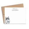 Husky Thank You Notes With Envelopes Set, Choose Your Dog