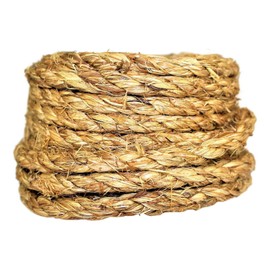 SGT KNOTS Twisted Manila Rope - Natural 3 Strand Fiber Hemp Rope for Indoor and Outdoor Use | Multipurpose Manila Rope for Crafts, DIY Projects, Home Decorating, Climbing | 5/16 in x 25 ft