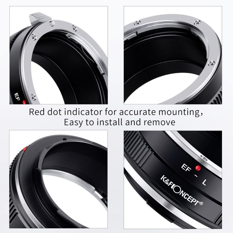 K&F Concept EOS-L Manual Focus Lens Mount Adapter Compatible with