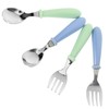 HEMOTON 4pcs Stainless Steel Kids Forks and Spoons Silverware Set,
