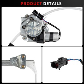 OVANOH Rear Left Power Window Regulator with Motor Assembly Compatible for Jeep Liberty KJ 2002-2006 Driver Side Replace 748-569 55360035AJ 68059647AB(Ball Stud Style Only)