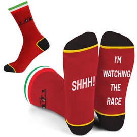 SC Products F1 Socks for Car Lovers | Size 6-12 Cotton Novelty Socks for Men Formula 1 Gifts | Grand Prix F1 Gifts for Men Christmas Presents | Formula 1 Merchandise for Racing Fans
