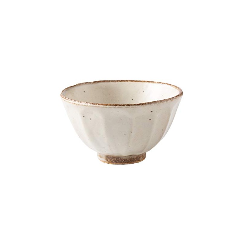 Koyo Pottery 40321 Rice Bowl, Japanese Tableware, Chamfered Rice Bowl,