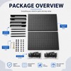 2 Pack Pegboard Display Stand, Metal Peg Board with 32