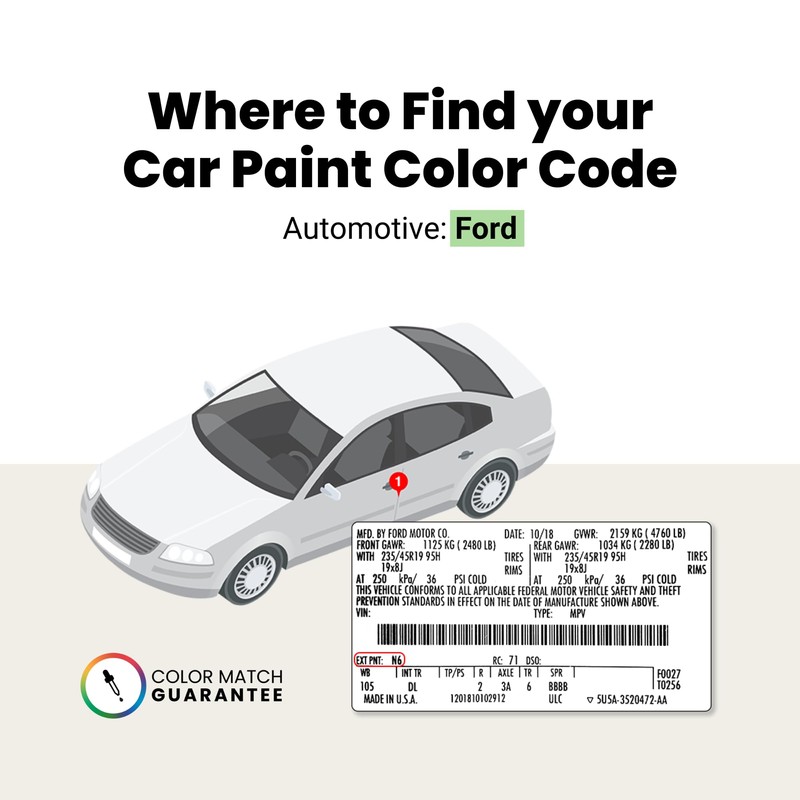 TouchUpDirect YZ/Z1/M6887 Oxford White Compatible with Ford Exact Match Touch