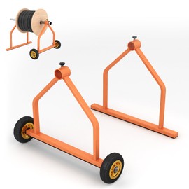 Metal Wire Spool Rack - Cable Rack with Wheels, Wire Spool Holder for Wire Spools Up to 28 Inches in Diameter, Cable Caddy with 220 Lb Capacity