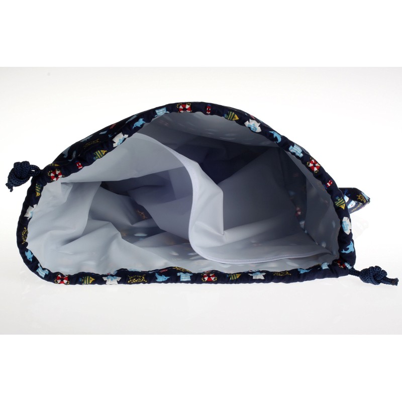 Kids Cotton Drawstring Gym/Swim/Shoe Bag - All at Sea