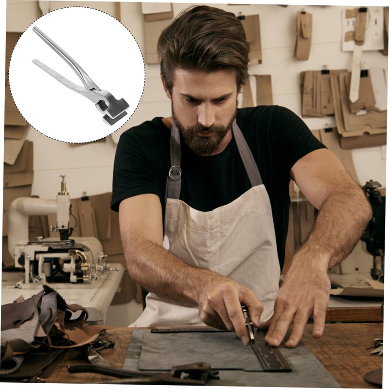 IWOWHERO Leather Craft Flatten Pliers Flat Nose Pliers Tool High