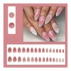30PCS Peach Blossom Press On Nails - Medium Long False