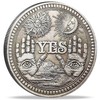 Yes No Challenge Coin Decision Maker Divination Coin(Silver)