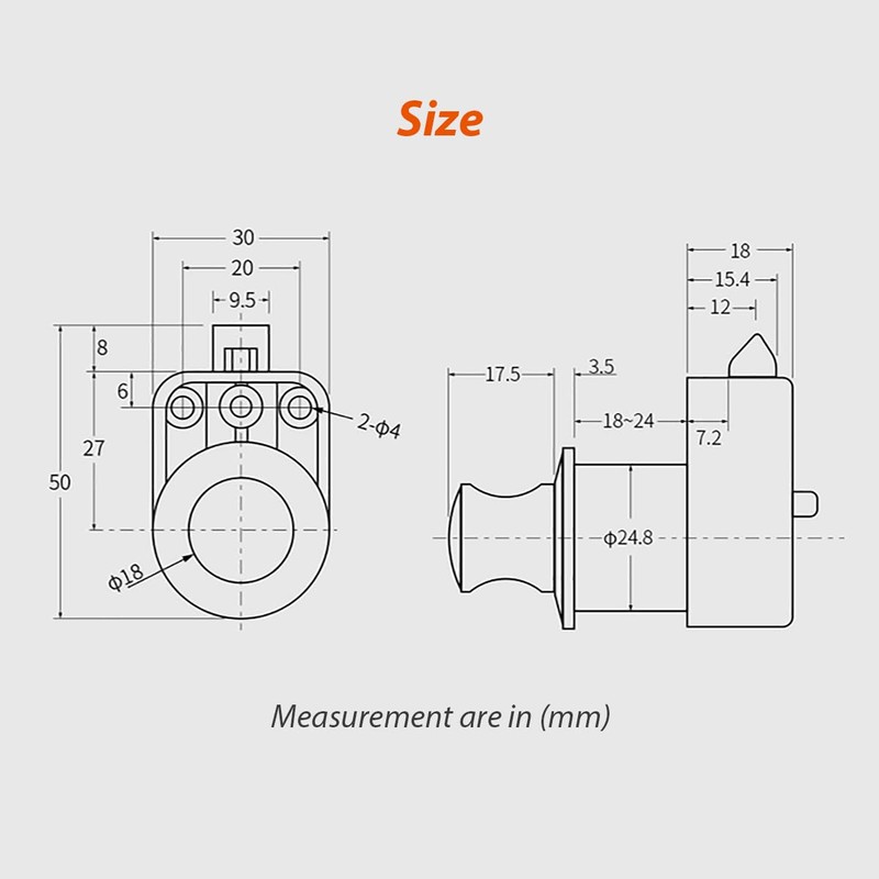 Dream Lighting 2PCS RV Locks Zinc Alloy Push Button Latch
