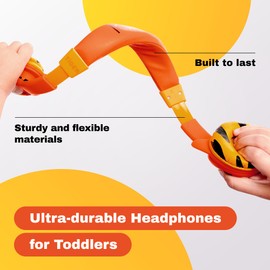 Kidrox Wired Toddler Headphones for 1-7 Years Old — 85dB Volume Limited Baby Headphones for Plane and Car Travel — Children Headset for Airplane, iPad and Tablet, Kids Headphone with Cord for Children