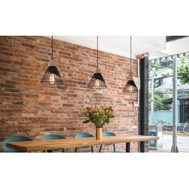 Mxsaoud Black Pendant Lights Kitchen Island,Black Pendant Light,Adjustable Wood Hanging Light Fixture,Industrial Pendant Lighting for Dining Room,Living Room,Bedroom,Hallway,Kitchen,Bar