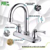 Prez Grifo Mezcladora Lavabo Llave Inoxidable Cromado Sp-40008
