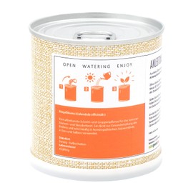 MacFlowers® Cultivation Set Real Marigolds | A Variety with Yellow - Orange Flowers | Sustainable Gift Set in Intant Gardening Flower Tin