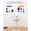 Addtam Double Plug Extension with 3 USB Ports (2 USB-C),