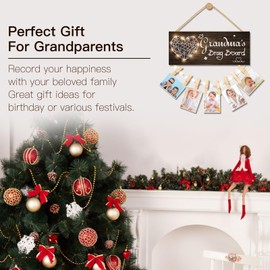 Gifts for Grandma, Grandma Christmas Great Gifts Brag Board, Grandma Picture Frame,Birthday Gifts for Grandma Nana from Granddaughter Grandson, Nan Gifts from Grandkids Photo Frame