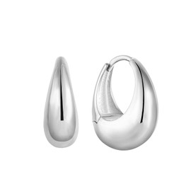 YL Hoop Earrings for Women 925 Sterling Silver Hoops Huggie Earrings for Mum Girlfriend Wife(19.5MM)