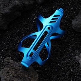 Corki Cycles Heavy Duty Bike Water Bottle Holder, Lightweight Aluminum Cage Shockproof Design for Road Mountain Gravel Bikes, Holds 21-32 oz, 2-Pack Blue