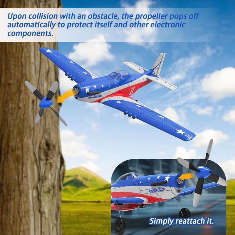 rcxsuv 3 Sets Spare RC Plane Propellers Compatible with P51