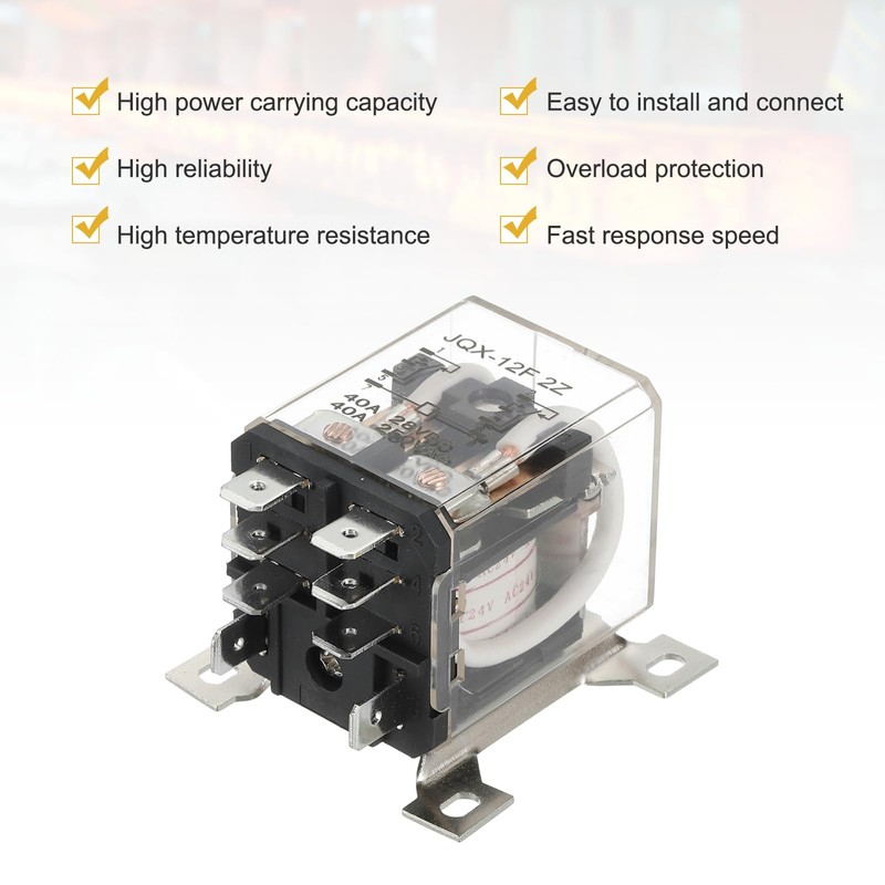 PATIKIL AC24V 40A Electromagnetic Relay, High Power Relay DPDT 2NO