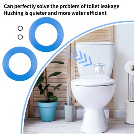 Flush Valve Seal for American Standard & Eljer Toilets, Upgraded Silicone Material 7301111-0070A Replacement with O Rings - Compatible with Champion 4 and Eljer Titan 4 Models (6 Pack)