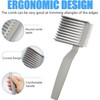 Fade Combs Tool for Men's,2pcs Curved Positioning Flat Top Hair
