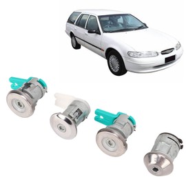 Leapiture Ignition Switch Lock Cylinder Replacement for Ford Falcon Ea EB ED EF EL Aluminum Alloy Door Lock Cylinder with Key Car Lock Cylinder Set