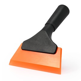 EHDIS Small Squeegee 5 inch Rubber Window Tint Windshield Scraper for Car,Glass, Mirror, Shower, Door,Bathroom Cleaning(Orange)