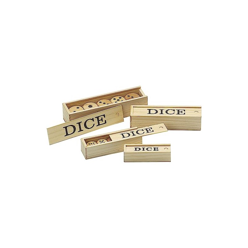 Philos フィロス 木製6面ダイス5個 30mm大 木箱