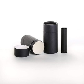 50 mL Black Kraft Paperboard Lip Balm/Salve/Cosmetic/Lotion/Deodorant Tubes (100)