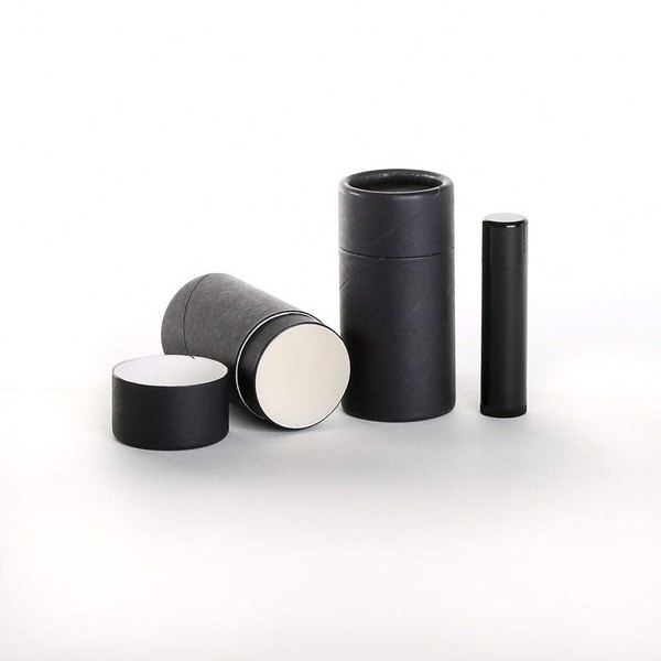 50 mL Black Kraft Paperboard Lip Balm/Salve/Cosmetic/Lotion/Deodorant Tubes (100)