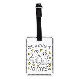 Gift Base Just A Couple of No Bodies Ghosts Visual Luggage Tag with Black Strap