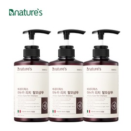 Be Nature's Anuka Rich Shampoo 480ml [3 cans] / Relieve hair loss symptoms, Anuka Apple Shampoo / 비네이쳐스 아누카리치 샴푸480ml [3통] / 탈모증상완화, 아누카사과샴푸
