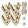 FASJ Door Catch, 4Pcs Door Stopper, Magnetic Bathroom for Kitchen(Gold)