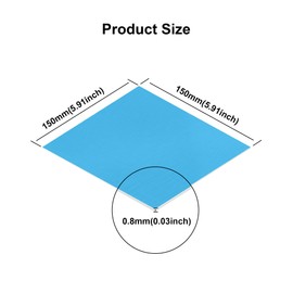 LAVMHAB 6063 Aluminum Sheet, 150mm x 150mm Rectangle Aluminum Plate 0.8mm Thick Flat Metal Plates with Protective Film (2Pcs)