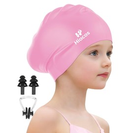 Gorro de natación para niños para cabello largo/corto, gorro de natación de silicona impermeable para niñas y niños de 3 a 15 años, gorras de natación unisex para niños pequeños y adolescentes para