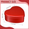 Blulu 18 Pcs Heart Shaped Metal Tins with Lids Valentine's